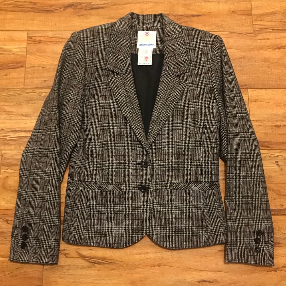 Plaid Vintage Petite Blazer